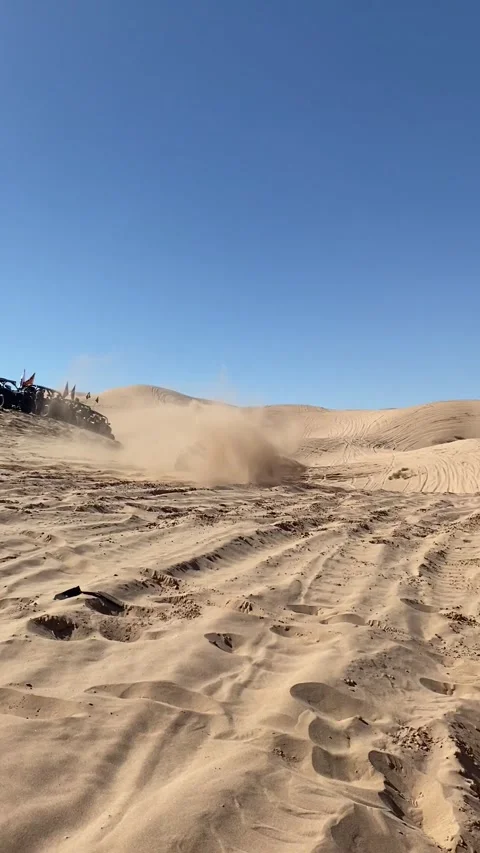Swing Set Jump Doesn't Go As Planned, Glamis, California, USA - 29 Oct 2022 Stock Footage 237781977
