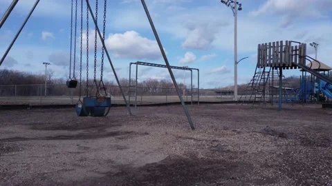 Swing Set At A Park Video stock 231915873