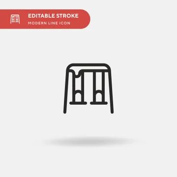 Swing Simple vector icon. Illustration symbol design template for web mobile  Stock Illustration