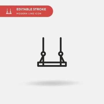 Swing Simple vector icon. Illustration symbol design template for web mobile  Stock Illustration