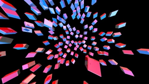 Swing With Small Amplitude Dynamic Cubes Stock Footage 99232166