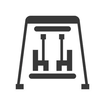 Swing vector icon, amusement park related solid style Ilustración de archivo