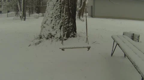 Swing in wintertime Stock Footage 46675114