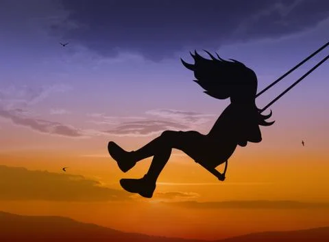 Swinging child Stock Illustration