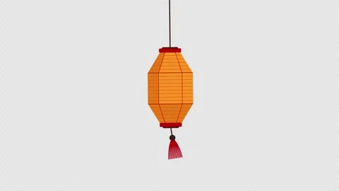Swinging Chinese lantern. Stock Footage 255787599