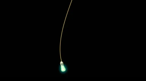Swinging comic Lightbulb (loopable) Stock Footage 21926257