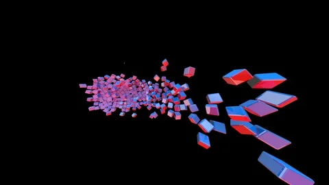 Swinging Dynamic Cubes Stock Footage 99231891