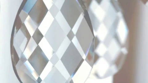 Swinging glass pendants light. Stock Footage