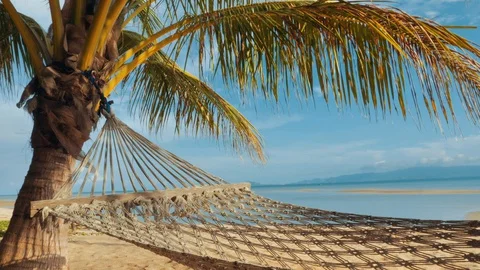Swinging in a hammock Stock Footage 129300834