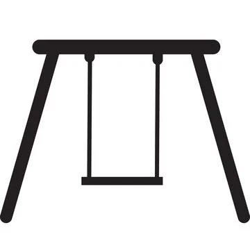 Swinging icon on white background. swing symbol. flat style. Stock Illustration