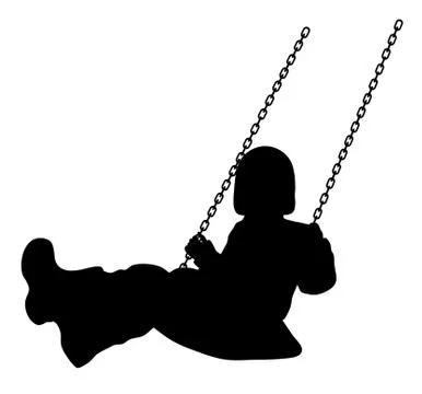 Swinging kid Stock Illustration