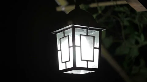 Swinging lamp at night Video stock 51111056