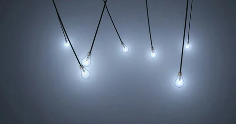 Swinging Lights - Flicker Stock Footage 93591868