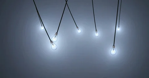 Swinging Lights Stock Footage 93592198