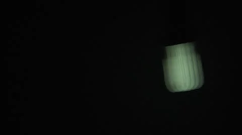Swinging neon bulb. Stock Footage 8895420