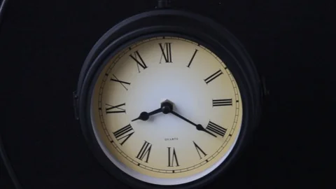 Swinging pendulum clock on the stand Stock Footage 88668619