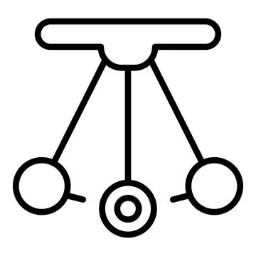 Swinging pendulum icon outline vector. Swing ball Stock Illustration