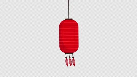 Swinging red Chinese lantern. Stock Footage 256966988