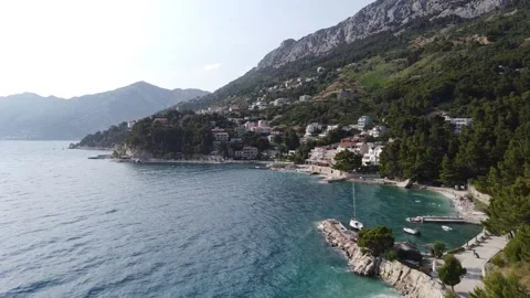 Swinging ship in the harbor Stock Footage 158642427