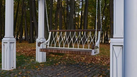 Swinging Swing in the Park Stock Footage 253410630