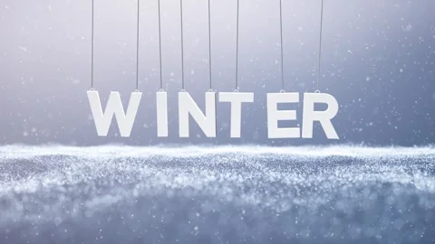 Swinging winter tags on snowy loop background Stock Footage 346651085
