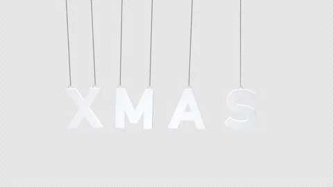 Swinging xmas tags on transparent background Stock Footage 346785215