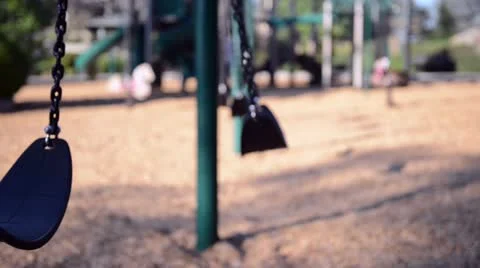 Swings for children Stock Footage 12259211