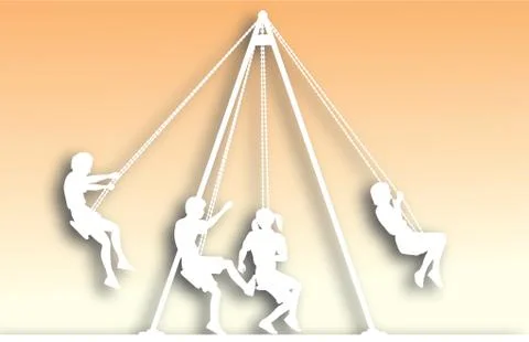 Swings cutout Stock Illustration