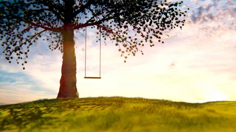 Swings moved by the wind Stock Footage 41435691
