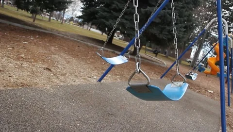 Swings moving in the wind Stock Footage 1312952