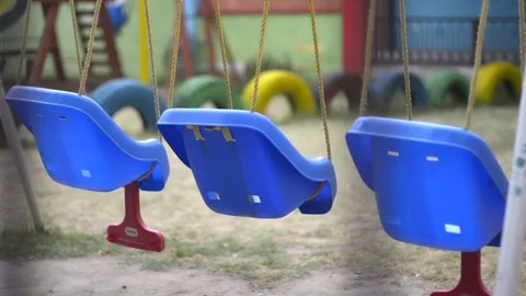 Swings In Playground 動画素材 72326820