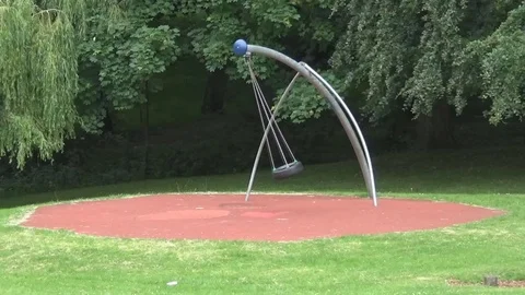 Swings on playground Stock Footage 81763441