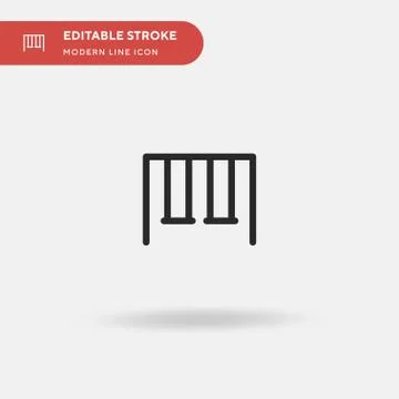 Swings Simple vector icon. Illustration symbol design template for web mobile 스톡 일러스트