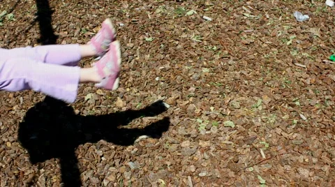 Swingset shadow 02 Stock Footage