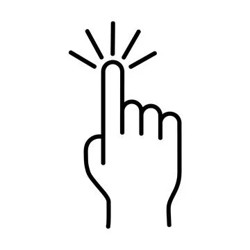 Swipe and scroll flat icon. Pictogram for web. Line stroke. Isolated on white Stock Illustration