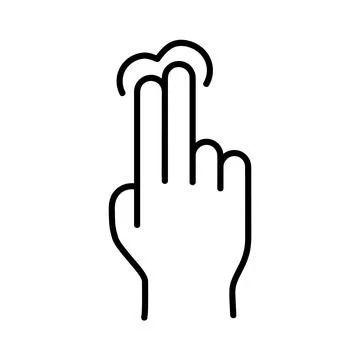 Swipe and scroll flat icon. Pictogram for web. Line stroke. Isolated on white Stock Illustration