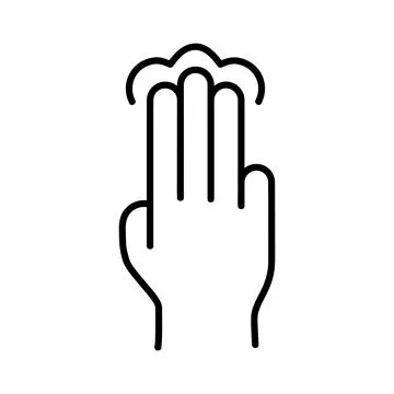 Swipe and scroll flat icon. Pictogram for web. Line stroke. Isolated on white Stock Illustration