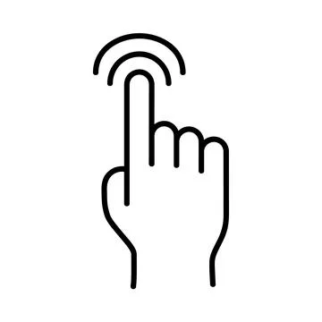 Swipe and scroll flat icon. Pictogram for web. Line stroke. Isolated on white Stock Illustration