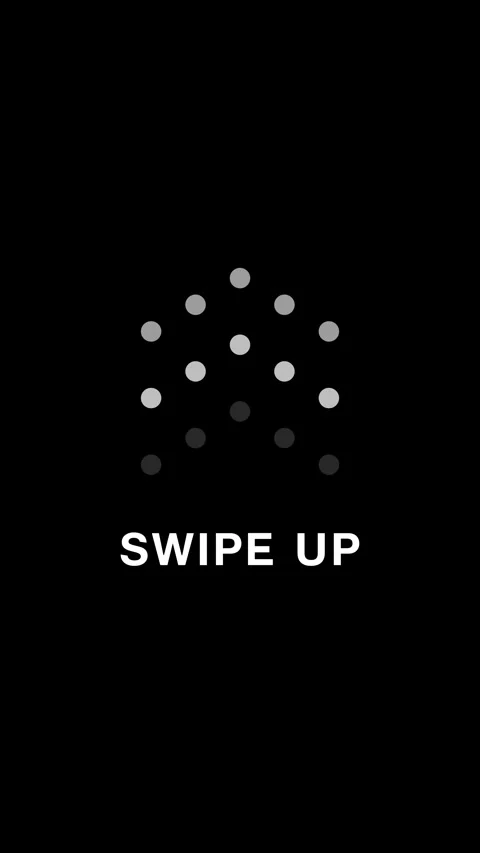 Swipe Up animation 4k on black background Stock Footage 322968208