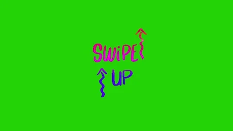 Swipe up animation on green screen Vidéo 331500701