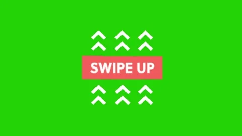 Swipe up animation on green screen Vídeo Stock 331500752