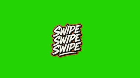 Swipe up animation on green screen Vidéo 331500758
