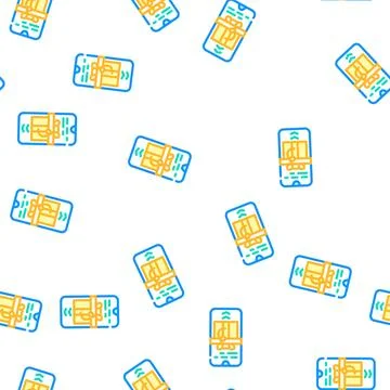 Swipe app for get gift vector seamless pattern 스톡 일러스트