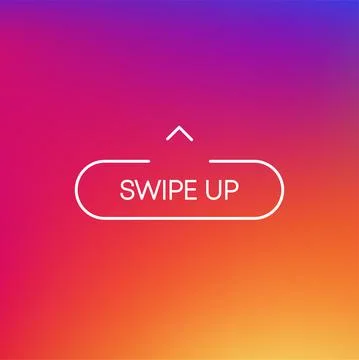 Swipe up, arrow up buttons colorful gradient. Gradient background. Text swipe Stock Illustration