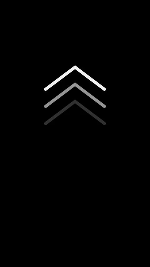 Swipe Up Arrow Icon Animation with Upward Triangle Gesture 4K Stock Footage 332382949