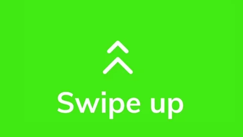 Swipe UP arrow swiping on chroma key gr... | Stock Video | Pond5