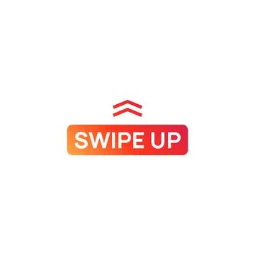 Swipe up arrow vector icon. Social media story drag button sign action graphic Stock Illustration