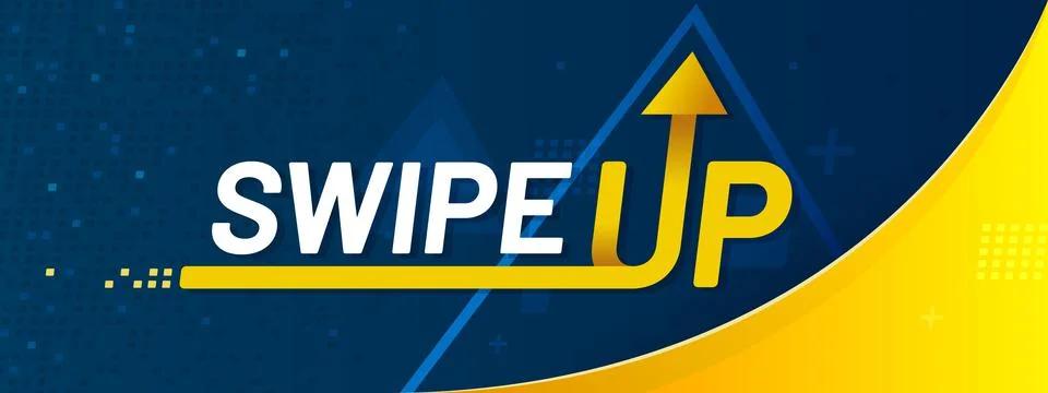 Swipe Up banner with arrow for digital technology Stock Illustration