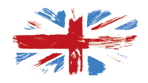 Swipe Brush Union Jack Stock Illustration