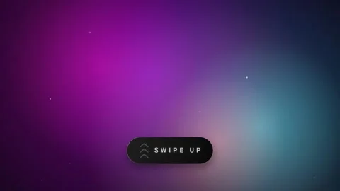 Swipe Up Button Animation on Vibrant Gradient Background for Interactive So.. 動画素材 347302552
